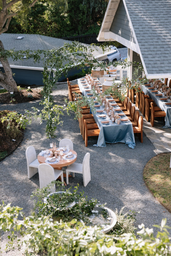 A Sentimental Garden Celebration at Home With Theatrical Touches and Speakeasy Vibes